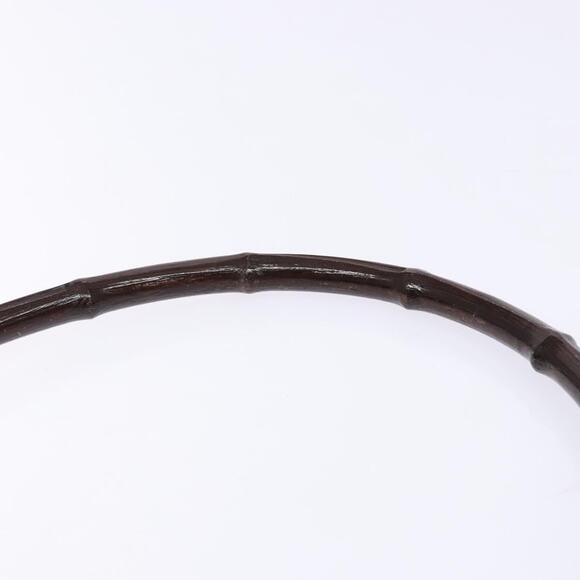 GUCCI Bamboo Shoulder Bag Leather Dark Brown 001 001 - Picture 8 of 16